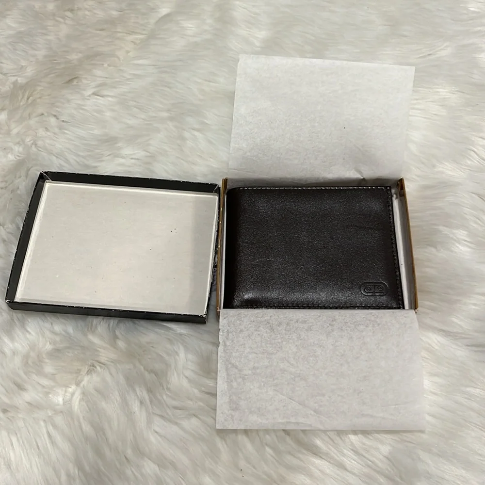 Pierre Cardin brown men's wallet and original box NWT